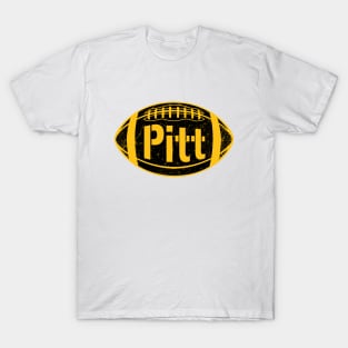 Pitt Retro Football - White T-Shirt